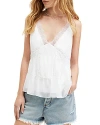 Allsaints Rowen Lace Trim Cami Top In Chalk White