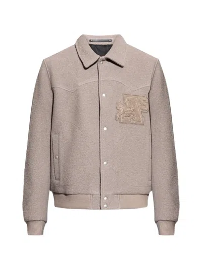 Allsaints Royce Wadded Patch Jacket In Brown