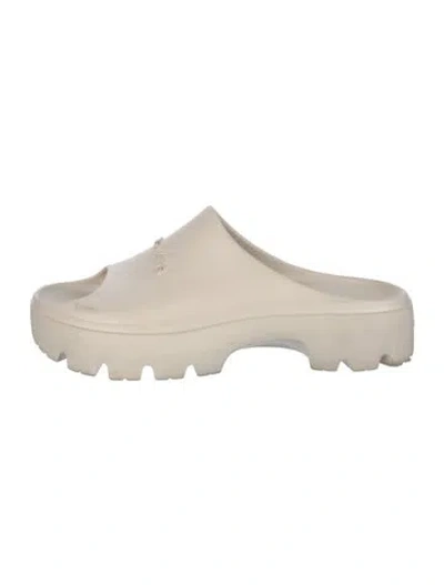 Pre-owned Allsaints Rubber Slides In Neutral