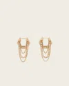 Allsaints Rubi Chain Earrings In Gold