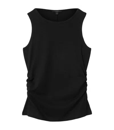 Allsaints Ruched Katarina Tank Top In Black