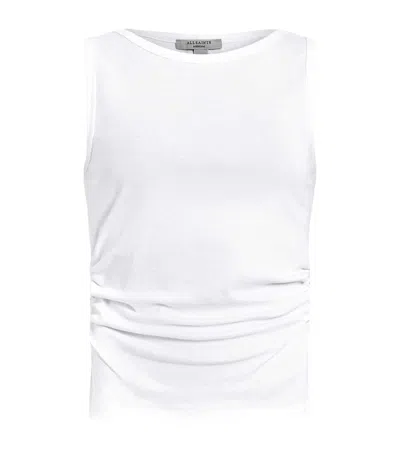 Allsaints Ruched Katarina Tank Top In White