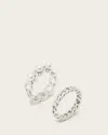Allsaints Rue Chain Ring In Metallic