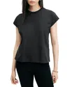 Allsaints Rue Split Shoulder Crew Neck T-shirt In Black