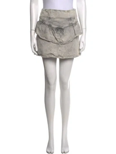 Pre-owned Allsaints Ruffle Embellishment Mini Skirt In Black