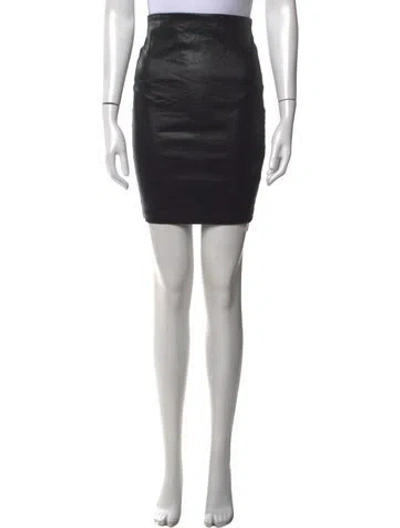 Pre-owned Allsaints Ruffle Embellishment Mini Skirt In Black