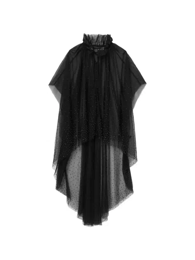 Allsaints Ruffled Embellished Blouse In Black