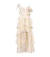 Allsaints Womens Laci Ecru Whit Sienna Ruffled Woven Maxi Dress
