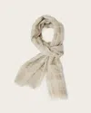 Allsaints Rumi Checked Scarf In Chalk Denim
