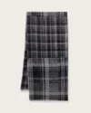 Allsaints Rumi Checked Scarf In Grey Denim