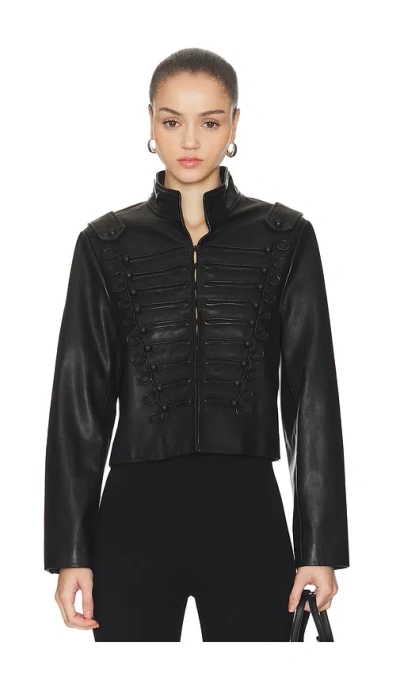 Allsaints Rummy Leather Jacket In Black