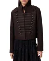 Allsaints Rummy Military Jacket In Burgundy