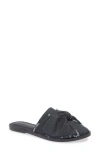 Allsaints Rumour Frayed Mule In Black