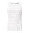 Allsaints Womens Oyster White Marion Slim-fit Shirred Sleeveless Woven Top In White