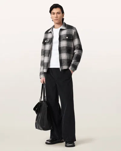 Allsaints Sabbath Mid Rise Cord Pants In Black