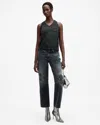 Allsaints Sabrina Metallic Relaxed Fit Tank Top In Black