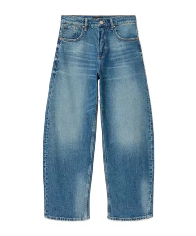 Allsaints Sadie Barrel Leg Denim Jeans In Blue