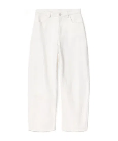 Allsaints Sadie Barrel Leg Denim Jeans In White