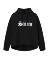 Allsaints Saint Etienne Oversize Organic Cotton Hoodie In Black
