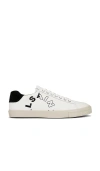 Allsaints Saint Leather Low Top Sneaker In White/black