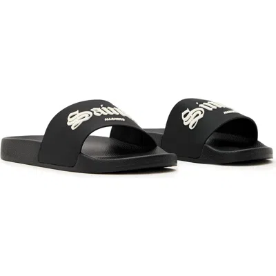 Allsaints Saint Slide Sandal In Black