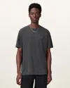Allsaints Saka Short Sleeve Crew Neck T-shirt In Washed Black