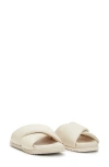 Allsaints Saki Crisscross Slide Sandal In Chalk White