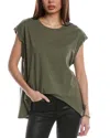 Allsaints Womens Round-neck Slim-fit Cotton-jersey T-shirt Grape Leaf Gre In Green