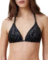 Allsaints Saph Underground Bikini Top In Slate Black