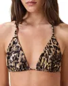Allsaints Saph Leopard Print Bikini Top