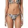 Allsaints Saph Animal Print Side Tie Bikini Bottom In Multi