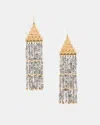 Allsaints Sarai Studded Bead Earrings In Warm Brass/grey