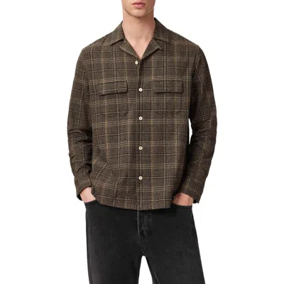 Allsaints Saru Plaid Cotton Button-up Shirt In Multi