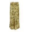Allsaints Carla Maxi Skirt In Green
