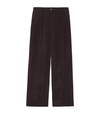 Allsaints Satin Leonie Relaxed Trousers In Purple