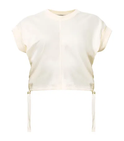 Allsaints Satin Mira T-shirt In Tofu White