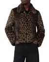 Allsaints Saye Faux Fur Jacket In Animal Print