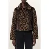 Allsaints Saye Faux Fur Jacket In Brown