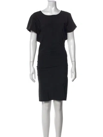 Pre-owned Allsaints Scoop Neck Knee-length Dress In Black