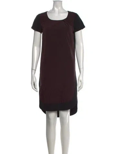 Pre-owned Allsaints Scoop Neck Knee-length Dress In Brown