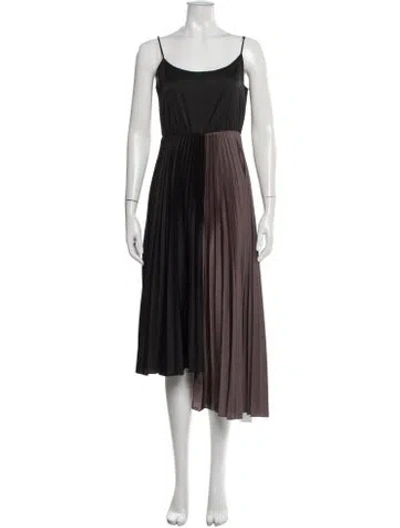 Pre-owned Allsaints Scoop Neck Knee-length Dress In Gray