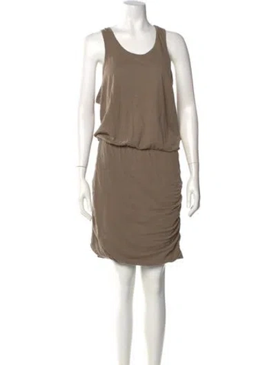 Pre-owned Allsaints Scoop Neck Knee-length Dress In Neutral
