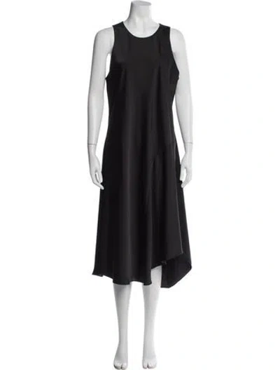 Pre-owned Allsaints Scoop Neck Long Dress In Black