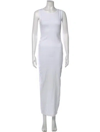 Pre-owned Allsaints Scoop Neck Long Dress In Blue