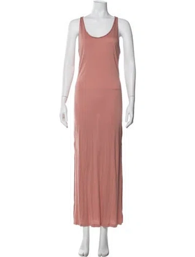 Pre-owned Allsaints Scoop Neck Long Dress In Orange