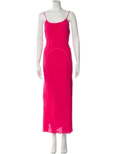 Pre-owned Allsaints Scoop Neck Long Dress In Red