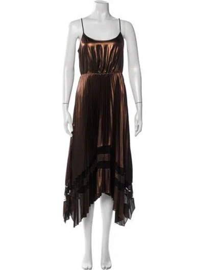 Pre-owned Allsaints Scoop Neck Midi Length Dress