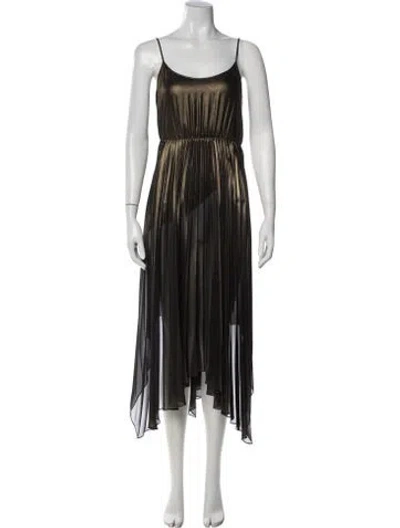 Pre-owned Allsaints Scoop Neck Midi Length Dress