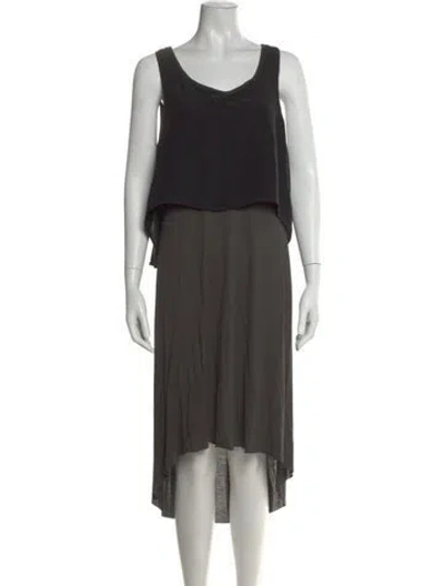 Pre-owned Allsaints Scoop Neck Midi Length Dress In Multi
