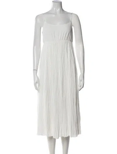 Pre-owned Allsaints Scoop Neck Midi Length Dress In Neutral